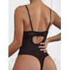imageVerdusa Womens Deep V Neck Lace One Piece Lace Babydoll Underwire Teddy Bodysuit