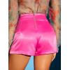 imageVerdusa Womens High Waisted Zipper Back Solid Satin Shorts with Pocket