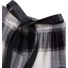 imageVerdusa Womens Knot Bow Plaid Print Elastic Waist Pajama Bottom Lounge ShortBlack White