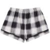 imageVerdusa Womens Knot Bow Plaid Print Elastic Waist Pajama Bottom Lounge ShortBlack White