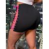 imageVerdusa Womens Lace Up Side Crisscross High Waist Skinny ShortsBlack Pink