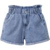 imageVerdusa Girls Casual Paperbag Waist Belted Denim Shorts with PocketsLight Wash