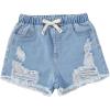 imageVerdusa Girls Casual Paperbag Waist Belted Denim Shorts with PocketsLight Wash Solid
