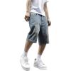 imageVerdusa Mens Baggy Bermuda Denim Shorts Streetwear Jean Short with PocketsMedium Blue