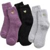 imageVerdusa Womens 4pairs Fuzzy Crew Socks Faux Furry Warm SocksBlack Multi