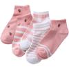 imageVerdusa Womens 5 Pairs Cartoon Embroidered Ribbed Cute Crew SocksPink