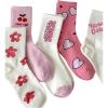 imageVerdusa Womens 5 Pairs Printed Ankle Socks Casual Mid Calf SocksMulticolor