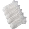 imageVerdusa Womens 5 Pairs Ruffle Trim Frilly Crew Socks Casual SocksWhite Solid