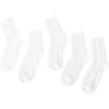 imageVerdusa Womens 5 Pairs Sheer Socks Mesh Crew Socks Transparent See Through Tulle SocksWhite