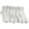 imageVerdusa Womens 7 Pairs Textured Crew Socks Ruffle Trim SocksWhite