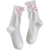 imageVerdusa Womens Bow Cute Socks Casual Mid Calf SocksWhite