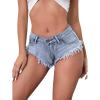 imageVerdusa Womens Distressed Frayed Trim Booty Denim Short Shorts