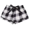 imageVerdusa Womens Knot Bow Plaid Print Elastic Waist Pajama Bottom Lounge ShortBlack White