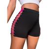 imageVerdusa Womens Lace Up Side Crisscross High Waist Skinny ShortsBlack Pink