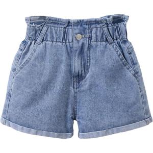 imageVerdusa Girls Casual Paperbag Waist Belted Denim Shorts with PocketsLight Wash
