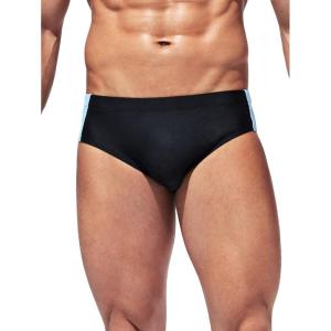 imageVerdusa Mens Swim Brief Swimsuit Bikini Briefs Beach Shorts Bating SuitBlack Blue