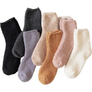 imageVerdusa Womens 7 Pairs Fuzzy Socks Winter Warm Cozy Plush Sleeping SocksMulticolor