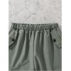 imageVerdusa Boys Loose Cargo Pants Elastic Waist Pocketed TrousersArmy Green