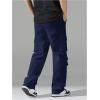 imageVerdusa Mens Drawstring Waist Straight Leg Cargo Pants Street TrousersBlue
