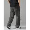 imageVerdusa Mens Drawstring Waist Straight Leg Cargo Pants Street TrousersDark Grey