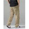 imageVerdusa Mens Drawstring Waist Straight Leg Cargo Pants Street TrousersDark Khaki