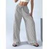 imageVerdusa Womens Casual Palazzo Pants Loose Wide Leg Drawstring Waist Long PantsBlack