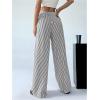 imageVerdusa Womens Casual Palazzo Pants Loose Wide Leg Drawstring Waist Long PantsBlack