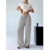 imageVerdusa Womens Casual Palazzo Pants Loose Wide Leg Drawstring Waist Long PantsBlack