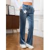 imageVerdusa Womens Drawstring Waist Flare Leg Velvet Pants with PocketBlue