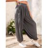 imageVerdusa Womens Elastic Waist Loose Harem Pants Long Trousers with PocketGrey
