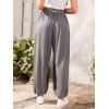 imageVerdusa Womens Elastic Waist Loose Harem Pants Long Trousers with PocketGrey