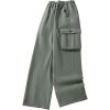 imageVerdusa Boys Loose Cargo Pants Elastic Waist Pocketed TrousersArmy Green