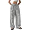 imageVerdusa Womens Casual Palazzo Pants Loose Wide Leg Drawstring Waist Long PantsBlack