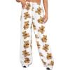 imageVerdusa Womens Plush Warm Pajama Pants Fleece Lounge Sleepwear Pj BottomsWhite Brown